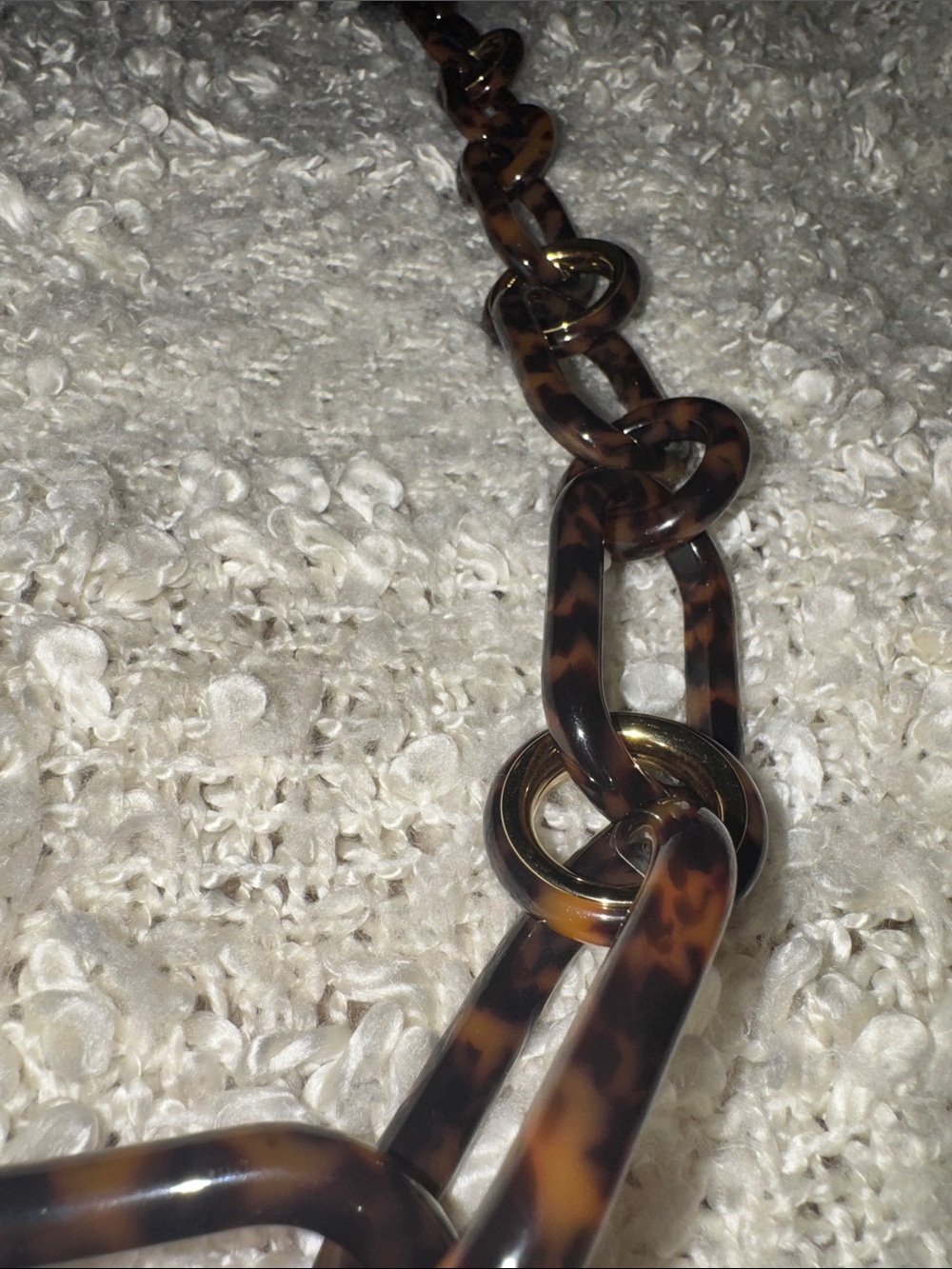 Michael Kors TORTOISE GOLD LONG LINK NECKLACE - Picture 3 of 7